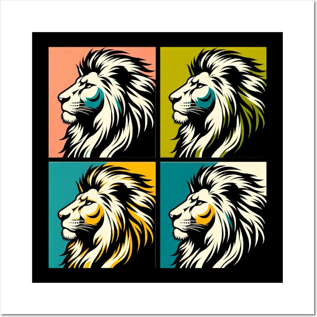 Bold Pop Art Lion Print - Add a Roaring Splash of Color to Your Space! Wall Art by PawPopArt